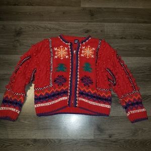 🎄 S/P Gap Pom Pom Christmas Holiday Knit Sweater